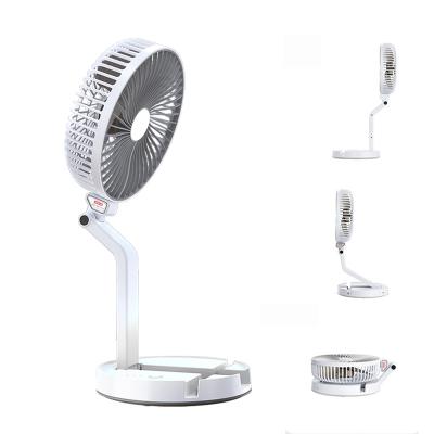 China Modern ABS + PP + 18650 Batteries 2600MAh Battery Capacity Folding Desk Fan With Desk Lamp for sale