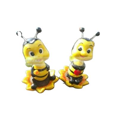 China China Cartoon Fiberglass Bee Insect Statue For Putting Honey Bottle for sale