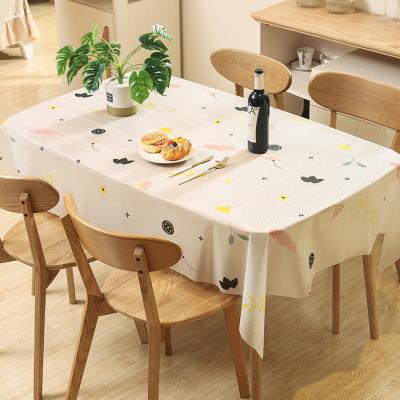 China Waterproof Waterproof, Anti-scald PEVA Table Cloth Rectangular Cartoon Printed Table Cloth, Oil-Proof And Wash-Free for sale