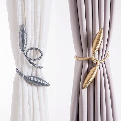 China Pure Modern Home Magnetic Buckle Curtain Tornado Decoration Curtain Door Deformable Contracted Link-back Link-back for sale