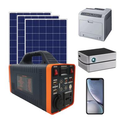 China 110V 220V Wireless Power Station Charging Portable AC Output 450W Backup Solar Generator With Bms Portable Emergency Power Supply Station for sale