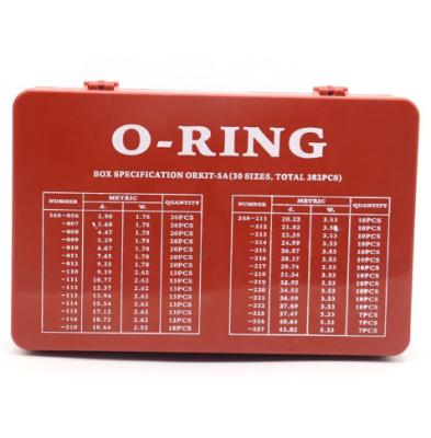 China hnbr 382Pcs 419PCS 386pcs 409pcs AS568 / Metric NBR Hydrant O Ring Set Gasket Nbr Kit Box Available for sale