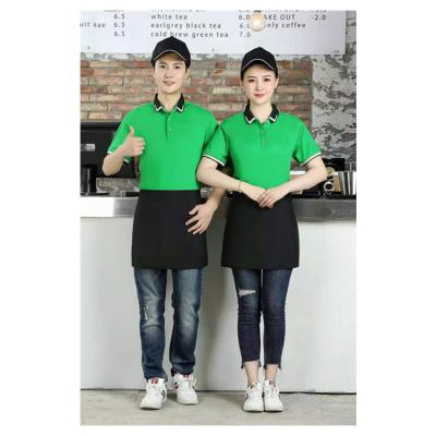 China Poly Cotton Eco-friendly Logo 3 Pocket Apron Aprons Custom Size Custom Size For Sale for sale