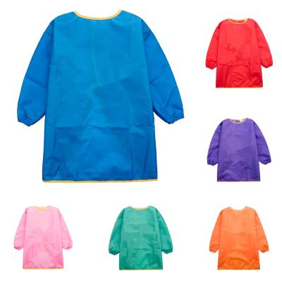 China Hot Sale High Quality Baking Mats Kids Art Smock Waterproof Nylon Apron Long Sleeve Without Pockets for sale