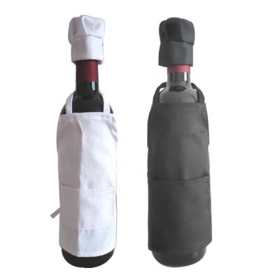 China Wholesale Lovely Wine Bottle Cleaning Cover Can Be Custom Logo Wine Bottle Apron Christmas Donation Gift Bottle Covers Apron for sale