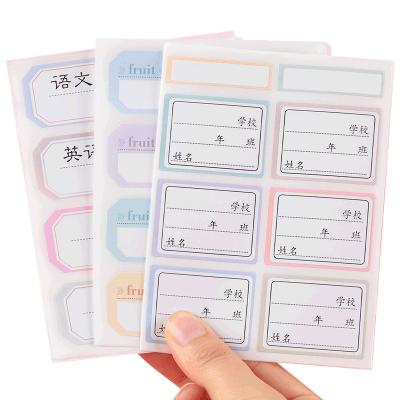 China 6pcs/set Eco-Friendly Waterproof Labels Mark Animal Date Sticker Write Best Selling Printable Stickers for sale