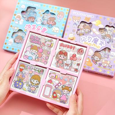 China 100pcs/set Eco-friendly PET Cute Bear Kids Cartoon Stickers Fashion Decoration Stationery Sticker for sale