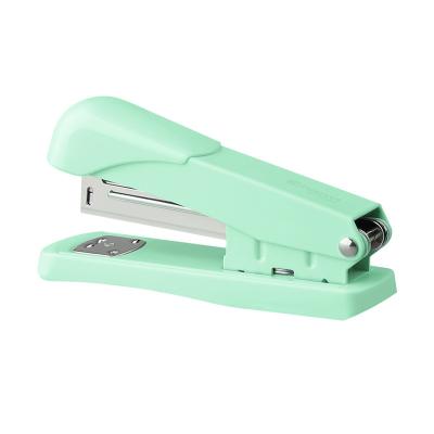 China Eco-friendly Hot Selling Desktop Supplies Macaron Color Style Stapler Basic Sheet Metal Labor Saving Stapler for sale