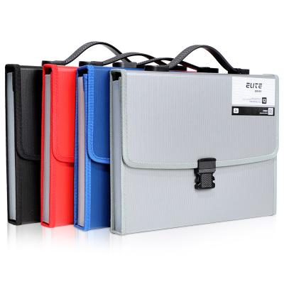 China A4 Size Folder Waterproof Office Business Storage PP Expanding Folder Thicken 16 Grids Expanding Folder for sale