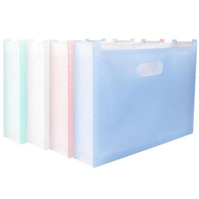 China School Waterproof High Quality Transparent Multilayer Stationery Office Folder A4 Size Expanding Folder for sale