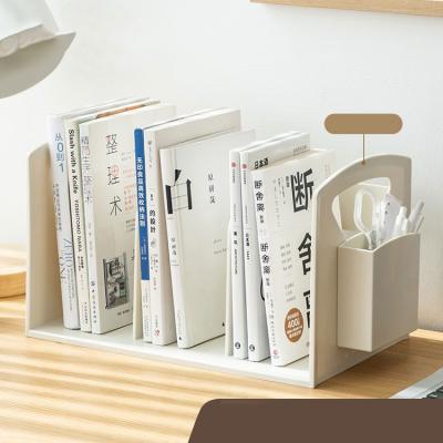 China Multifunctional Stationery Bookshelf Simple Desktop Storage Stationery Student Combined Book Storage Rack With Pen Holder for sale