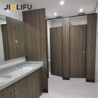 China Modern Singapore PVC Panel Toilet Partition , Wooden Board Toilet Compartment for sale