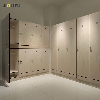 China Waterproof ISO certificate jialifu hpl panel wooden locker cabinet for sale