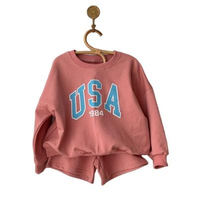 China Breathable Baby Boy Sets Girls Summer Clothes Sets Long Sleeve T-shirt Shorts Pants Cotton Sports Suits for sale