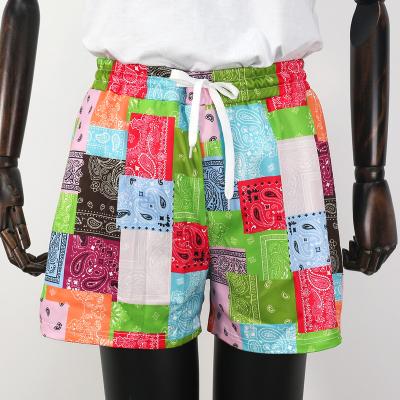 China Wholesale Plus Size Summer Plus Size Biker Color Block Print Bandanna Beachwear Swimwear Clothes Women's Sports Shorts Pants Sweats for sale