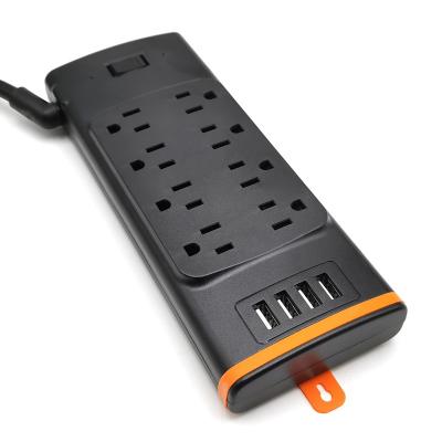 China Universal 8 Ac Surge Electric Charger USB Quick Power Strip Outlets Residential / General Purpose Extension Outlets for sale