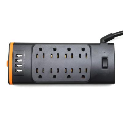 China Designer 8 PD Quick Charge Extension Outlet Wholesale Residential / Multi-Purpose Black Electrical Power Strip USB-C for sale