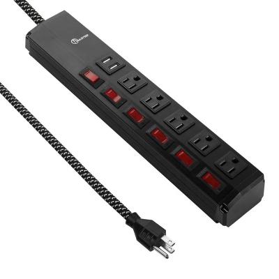 China Residential Outlet 5 / General Purpose Us 2 USB Power Strip Surge Protector for sale