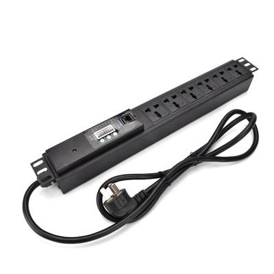 China Security Durable 6 Slots Universal 19 Rack Smart Vertical Mount PDU Smart Power Distribution PDU With USB Port for sale