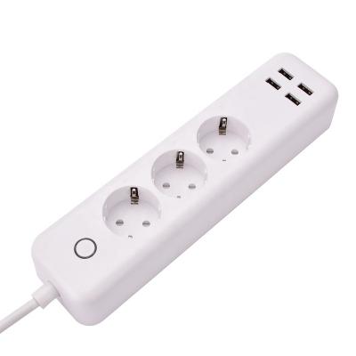 China Germany 3 Outlet Wall Switch Residential/General Purpose USB Smart Wifi 2.4G Socket for sale