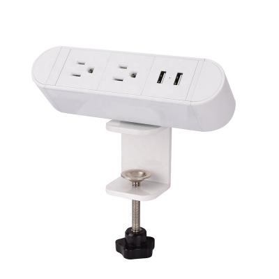 China 2 Flange US Office Outlet US Power Strip Table Mount Socket Residential/General Purpose Office Mounted for sale