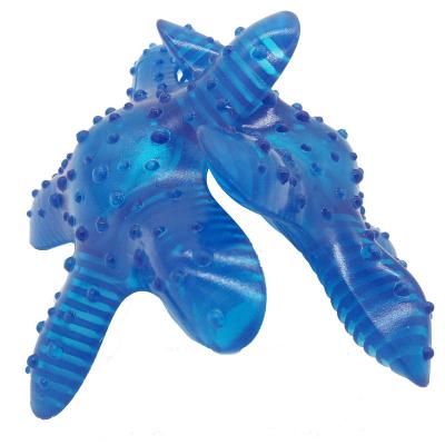 China Viable Soft Pet Chewing Toy Starfish Dog Snack Toy Soft Rubber Dog Food Leakage Toy for sale