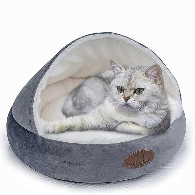 China Manufacturer Viable Shell Shaped Pet Bed Warm Nest Kennel Creative Small Winter Cat Dog Kennel for sale