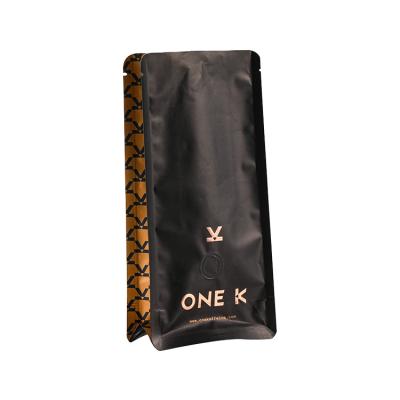 China Moisture Proof Custom Printed Coffee Bean Packaging Recyclable Square Bottom Coffee Bag for sale