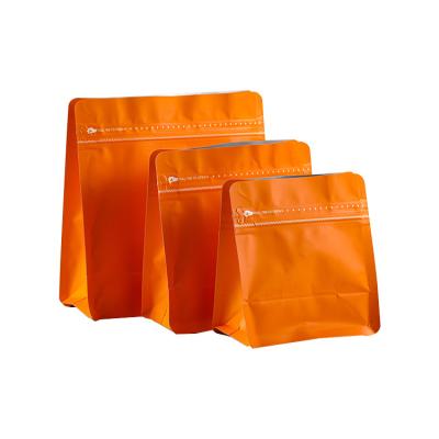 China Moisture Proof High Quality With Air Valve Ziplock Flat Bottom Aluminum Foil Stand Up Bag Coffee Pouch for sale