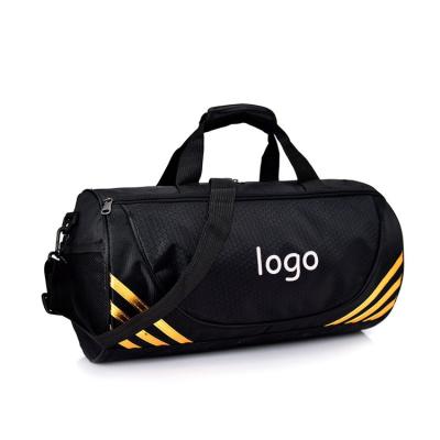 China Portable Wholesale Custom  Large Fitness Travel Duffle Bag Waterproof Black Nylon Mens Sports Gym Duffel Bag for sale