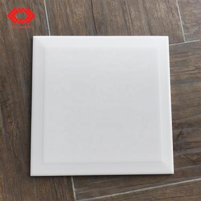 China Matte White Bevelled Glazed Metal Tiles 200x200mm & 20x20cm & 20*20cm & 8x8