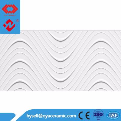 China Glazed Metallic Tiles Wave White Type 12x24