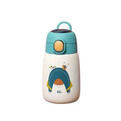 China Viable Wholesale Smart Children's Vacuum Flask 304 Stainless Steel Cartoon Bouncing Big Belly Water Cup Female Gift Cup for sale