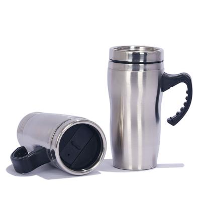 China Wholesale Custom Logo PORTABLE Tumbler Cups Double Walled Vacuum Insulated Stainless Steel Coffee Tumbler Cups With Lids And Handle for sale