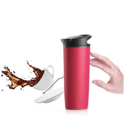 China PORTABLE Custom Double Thermos Non-Inverted Utility Style Suction Cup Stainless Steel Tumbler Cups Coffee Vacuum Flask for sale