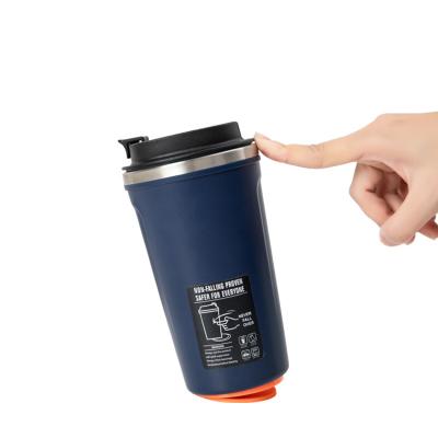 China Wholesale PORTABLE Not to Pour Cup 304 Stainless Steel Tumbler Simple Thermos Cup Creative Coffee Mug for sale