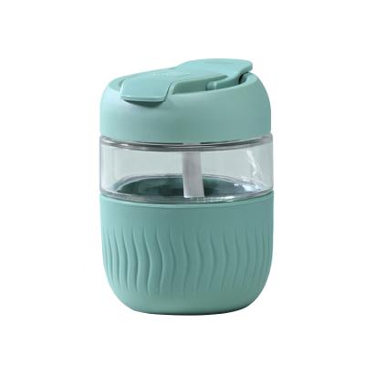 China Sustainable Ready To Ship 350ml Portable Collapsible Reusable Water Glass Coffee Mug With Lid for sale