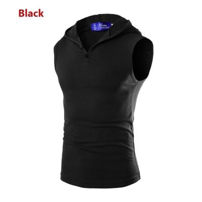 China Factory Wholesale Fitness Lightweight Canvas QUICK DRY Vest Sleeveless Hooded Vest For Teenagers for sale