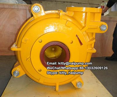 China 6/4D-AH Heavy Duty Abrasion & Corrosion Resistant  Metal Lined  Horizontal Slurry Pump for sale