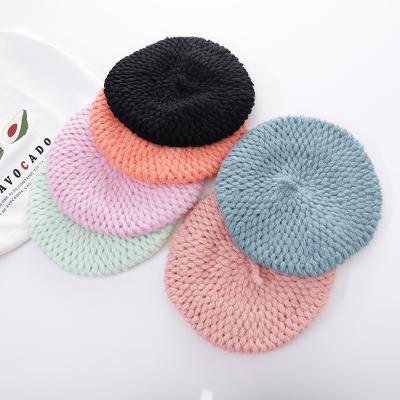 China Fashion China Manufacturer Autumn And Winter Wholesale Sweet Solid Color Painter Cap Mohair Women Beret Hat for sale