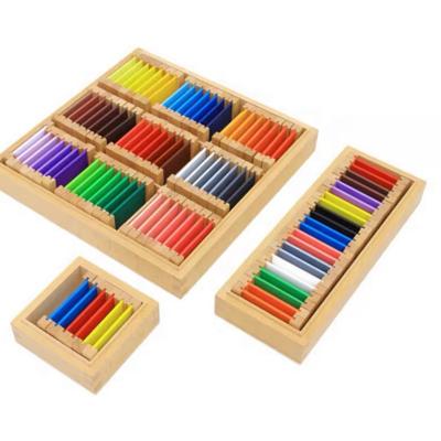 China Early Learning Toy Montessori Color Tablets Box Wooden Baby Early Learning Sensory Aids Game Color Charts Materials for sale