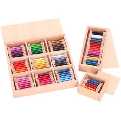 China High Quality Educational Play Montessori Muebles Preschool Sensory Wooden Toys Color Tablets Box For Children for sale