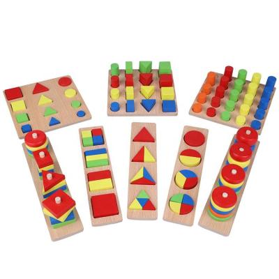 China High Quality Eco-Friendly Montessori Fraction Wooden Mathematical Materials Teaching Aid Study Materials Set for sale