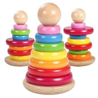 China Eco-friendly Material Hanoi Game Toy Tower Kids Wooden Toys Intelligence Toys For Children Mathematical Education for sale