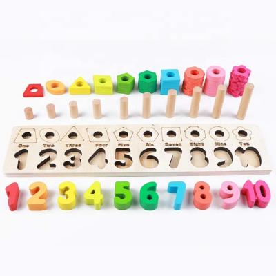 China Eco-friendly baby montessori equipment teaching aids materials toy puzzle sandpaper numbers for sale for sale