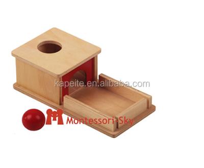 China Educational Game Montessori Toy Object Permanence Material Educational Box With Tray for sale