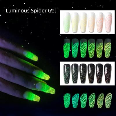 China UV Gel Polish Luminous Spider Gel Set Nail Art Effective Wire Drawing Bungee Nail Polish Drill Sericin OEM Private Label UV Broken Nail Polish for sale