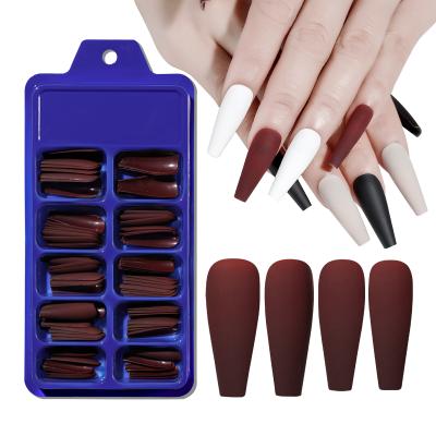 China Nail tips; artificial coffin tips clear 100pcs/box transparent seamless fake nails full cover fake nails tips short full t-shaped water drop sticker for nails for sale