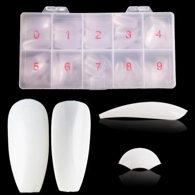 China New Transparent Natural Flexibility 500pcs Artificial Nail Tips Shape Nail Art Full Coverage Ballet Nail Tips for sale