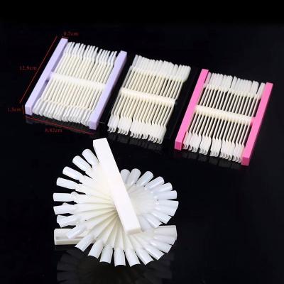 China Nail Tips Display 24/36/48 Tips Helix Acrylic False Nail Tips Fan Spiral Nail Polish Color Display Tips for sale